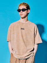 サクラアニマルズカーキデニムウォッシュドTシャツ (サーペント)