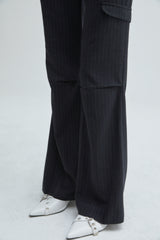 STRIPE BOOTS CUT PANTS