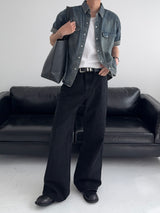 UO Washed Semi-Bootcut Flare Denim Pants