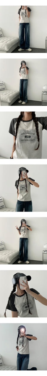 Delhi Slim Raglan Short Sleeve Tee (4 colors)