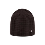 VA Curved Logo Waffle Beanie / Dark Brown