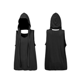 RELABEL('LABEL)テンセルウール フード付きノースリーブTシャツ