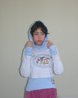 Veggie Crop L/S, Gray