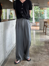 Maison two tuck banding slacks