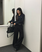 ツイーティー フリルカラー ポルカドットロングスリーブTシャツ