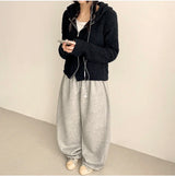 Liat Pocket Point Fluffy Fleece Hooded Zip-Up