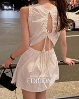 Linbe back open mini-dress