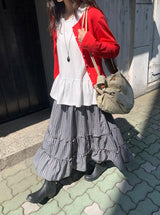 センドダイヤモンドエンボスコットンショルダーバッグ