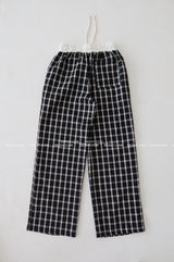 Checked around wide pants