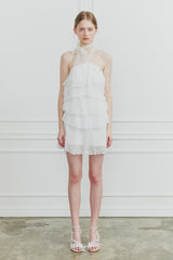 MAGNOLIA HALTER DRESS white