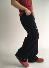 curved dyeing strap wide pants(2colors)