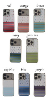 dotstripes blue  (silver glass)