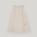 Cream Ruffle Mini Dress
