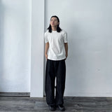 Minimal White Rib Tee