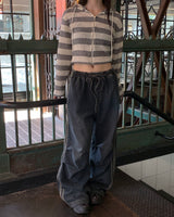 Track denim pants