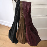 Picked Wrinkle Leather Big Cross Shoulder Bag