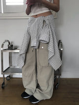 Aen Balloon Banding Cargo Wide Pants