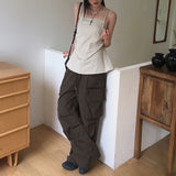 Shuble Zipper Pintuck Cargo Nylon Two-Way Pants