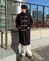 サンドウール ステディ ダッフルコート (Black)