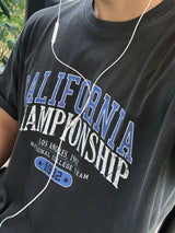 Look ターパーカリフォルニアグラフィックピグメントオーバーサイズショートスリーブTシャツ
