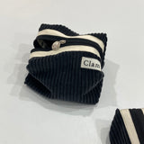 Clam round pouch _ Corduroy midnight