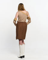  Detachable Sleeve One Shoulder Top _ BEIGE