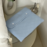 heart ipad pouch (sky-blue)