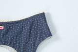 reversible garter belt star flower navy
