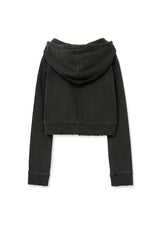 pg logo hood zip up (dark grey)