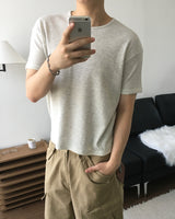 ソフクロップワッフル半袖Tシャツ