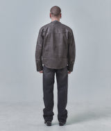  BIKER WASHING LEATHER JAKET L1 (GREY)