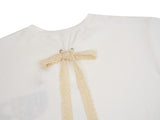 TEA CUP CROCHET T-SHIRT / WHITE