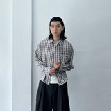Boxy Check Cropped Shirt