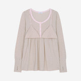 Layered Bra Flare Top / Pink