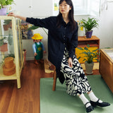 ダブルリップシャツワンピース (Black)