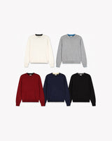 (UNISEX) カラーブロック ラウンド ニット