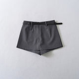 Serilda Pinstripe Belted Skort