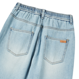 25SS DESTROYED DENIM BANDING PANTS LIGHT BLUE