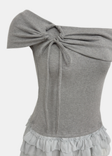 Noir Daisy Frill T-shirt