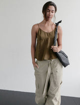 Flower Jacquard Knot two-way Bag_Grey