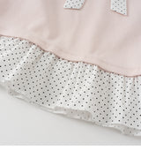 Chloe Dot Ribbon Knit Blouse