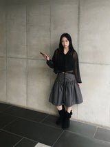 Benny Dot Shirred Midi Skirt (4c)