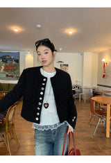 Unique Burton Round Quilting Tweed Jacket