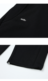 [mnem] ピンタックロゴジョガーパンツ (black)