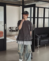 Triple Damage Layered Short Sleeve T-shirt