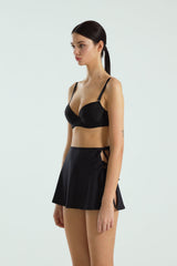 Wrap Skirt Cover-Up (Black/Shorts)