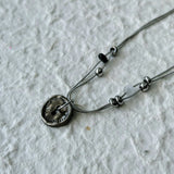 Vintage Realm Double-Strand Button Necklace