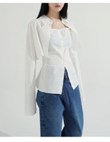 [SET] Bolero Shirt + Strap Sleeveless Top