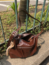 ピローリボンバッグ_chocolate brown