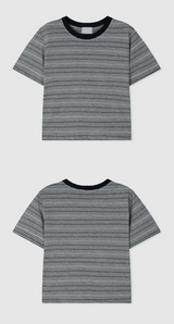 ロビンカラーストライプダンガラ半袖Tシャツ